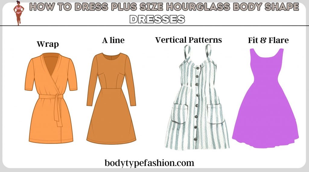 How to dress plus size hourglass body shape