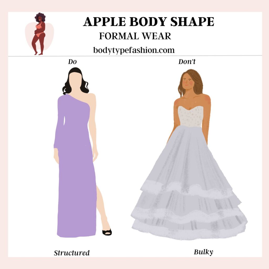 How to Choose Formal Wear for the Apple Body Shape