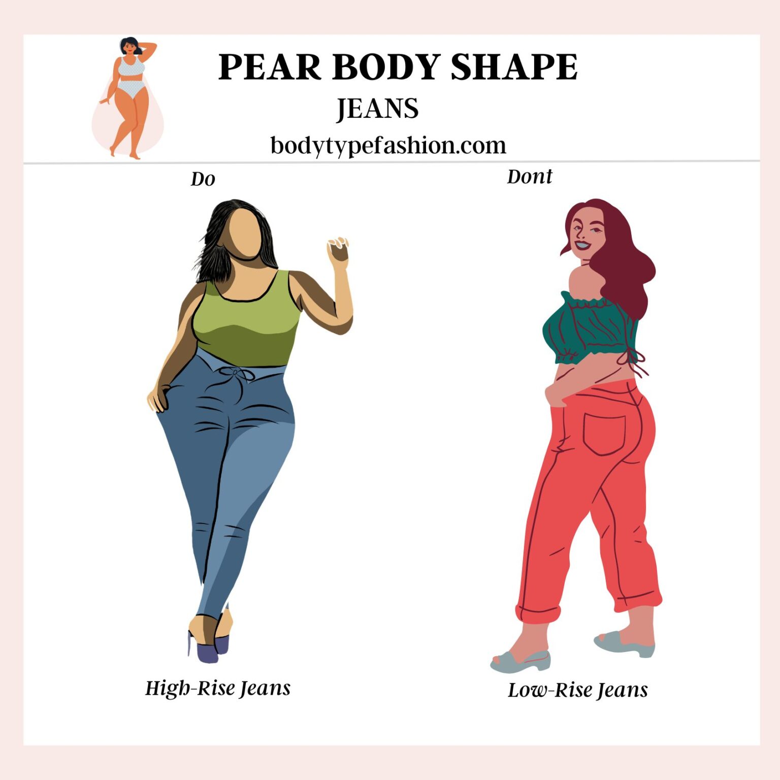 Fashion Mistakes to Avoid for Pear Shape Body - Fashion for Your Body Type