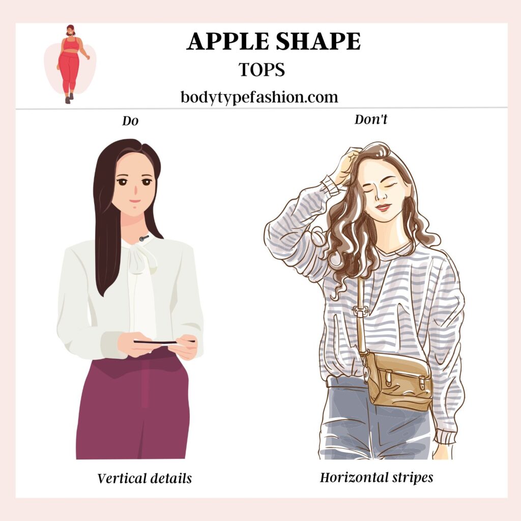 How to Choose Tops for the Apple body shape