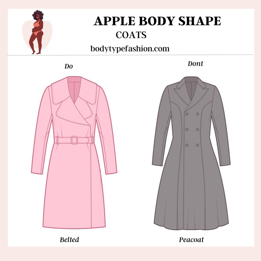 How to Choose Coats for the Apple Body Shape