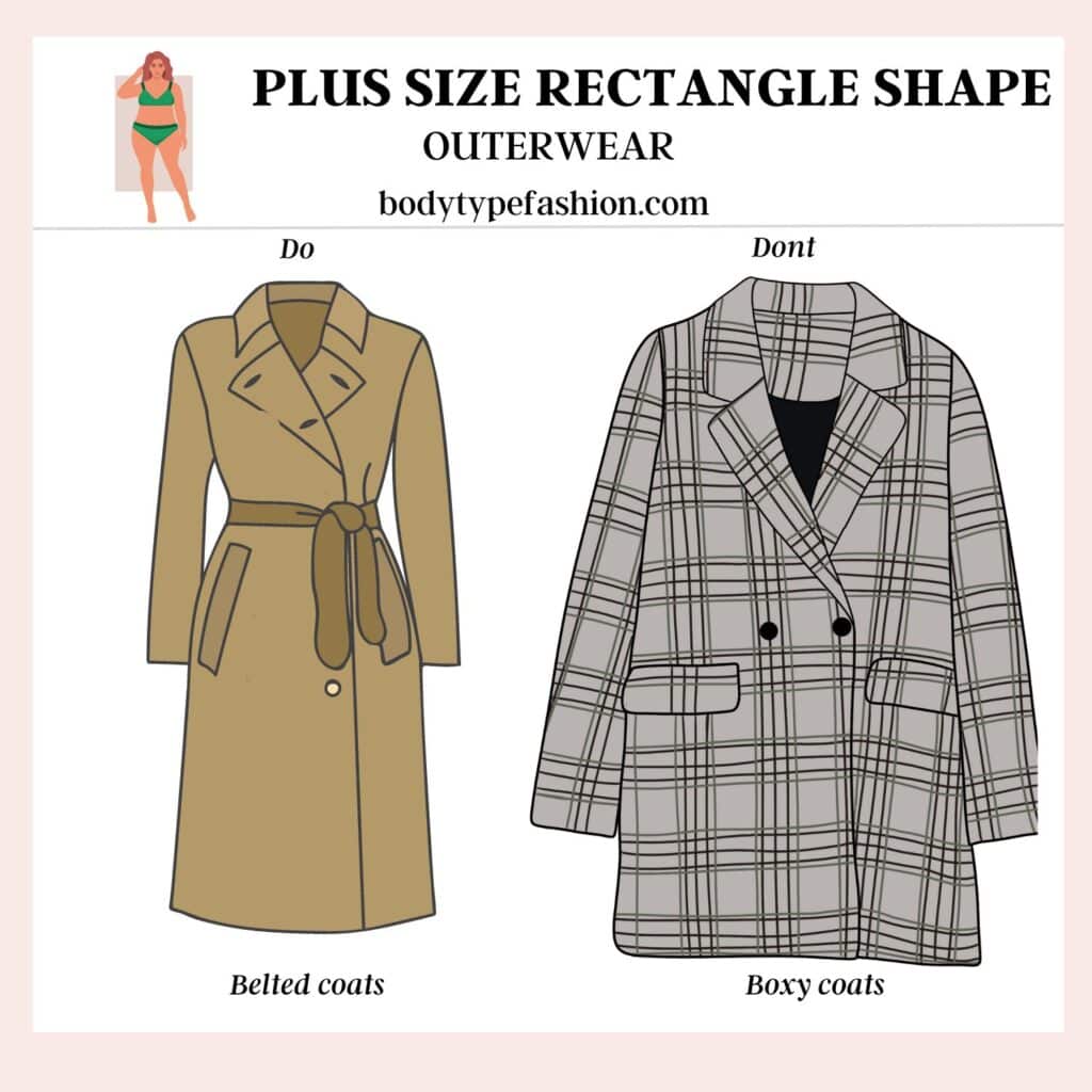 How to dress plus size rectangle shape