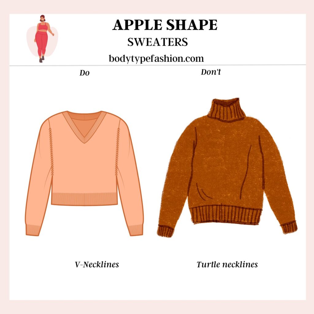 How to Choose Sweaters for the Apple body shape