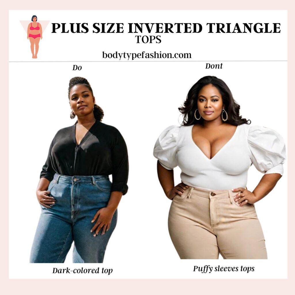 How to dress plus size inverted triangle