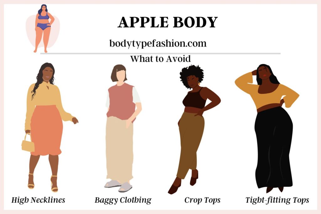 Fashion mistakes to avoid for apple shape