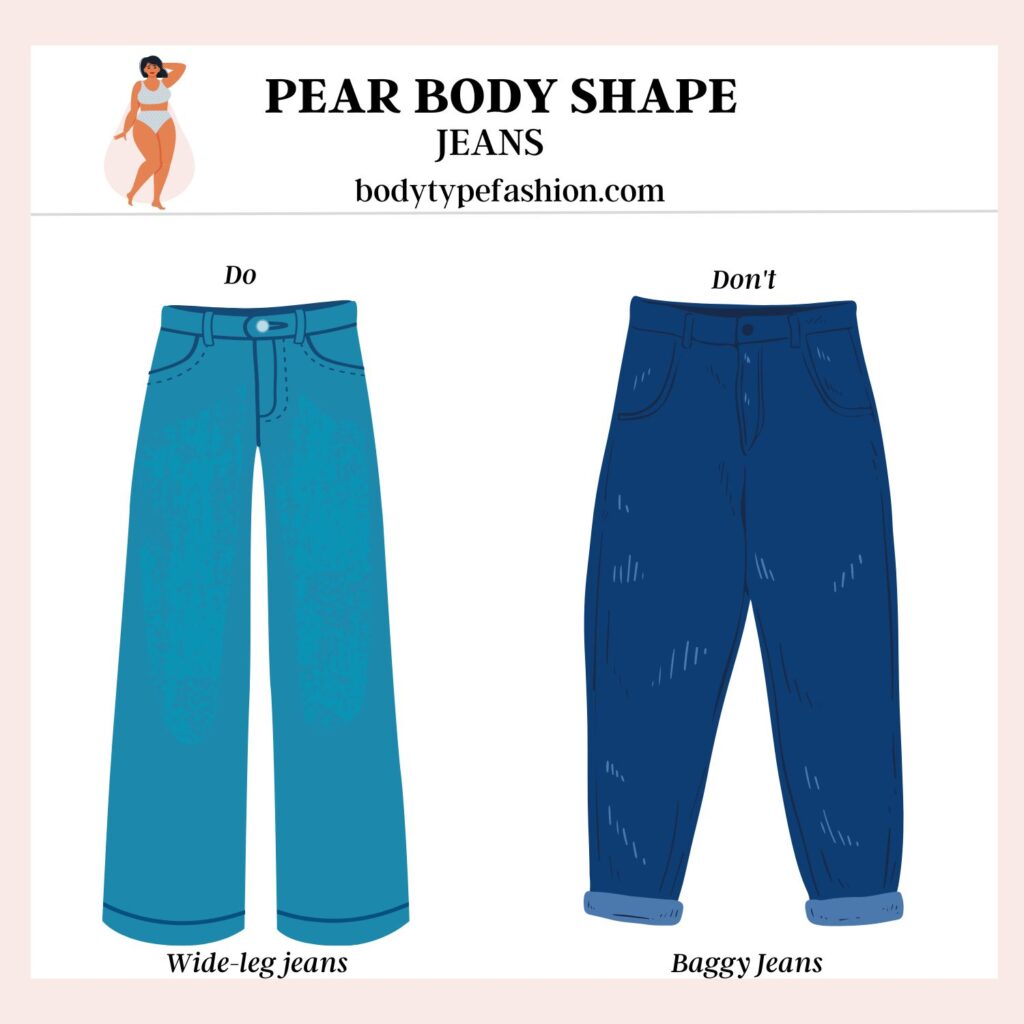 How to choose jeans for Pear Body Shape