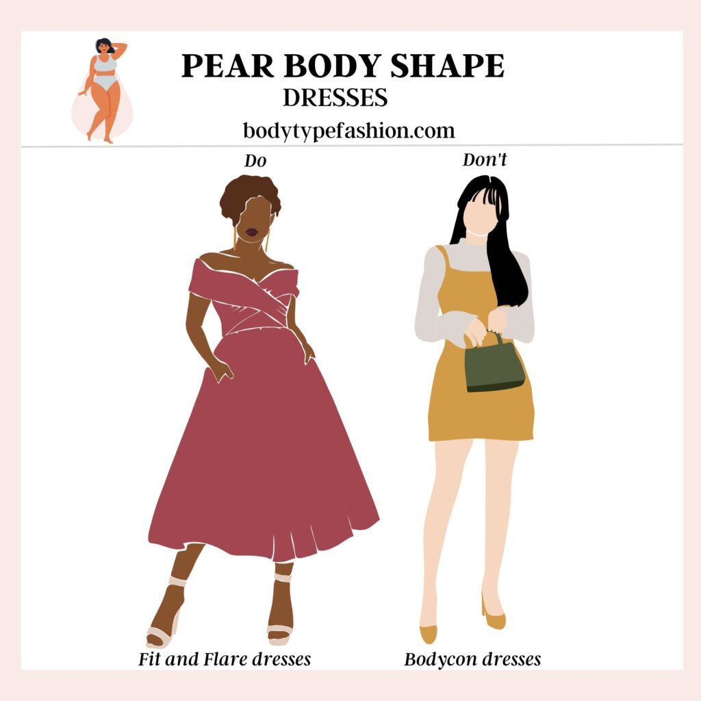 How to choose dresses for Pear Body Shape