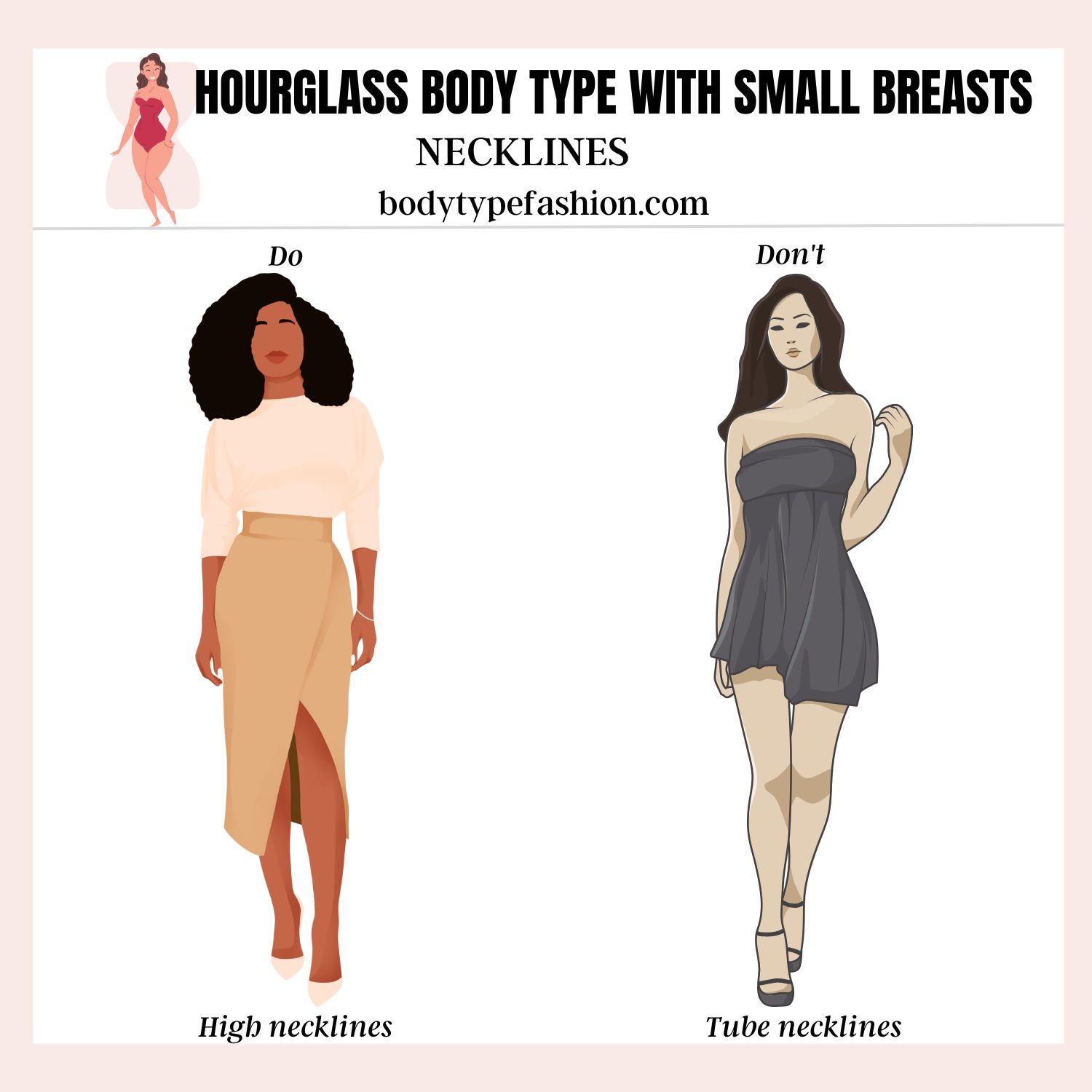 How to dress hourglass body type with small breasts - Fashion for Your ...