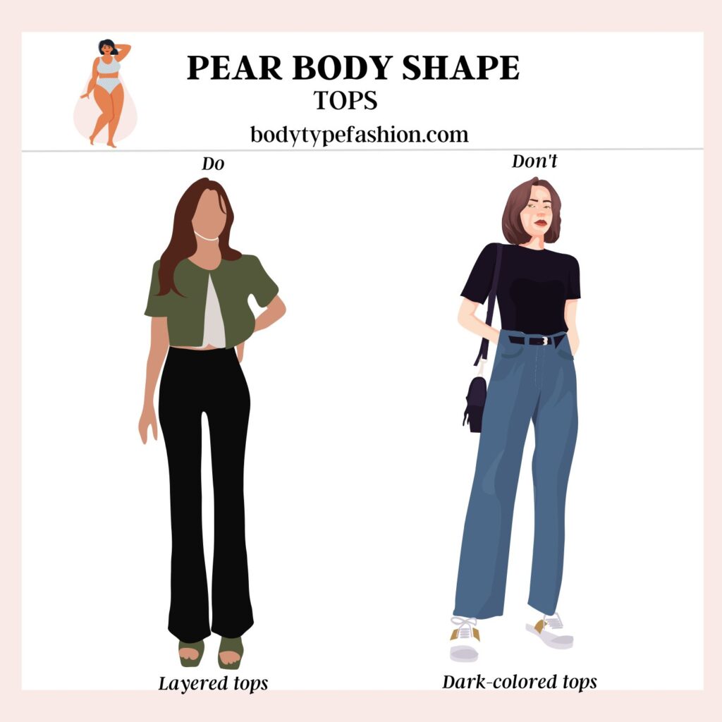 How to choose tops for the pear shape