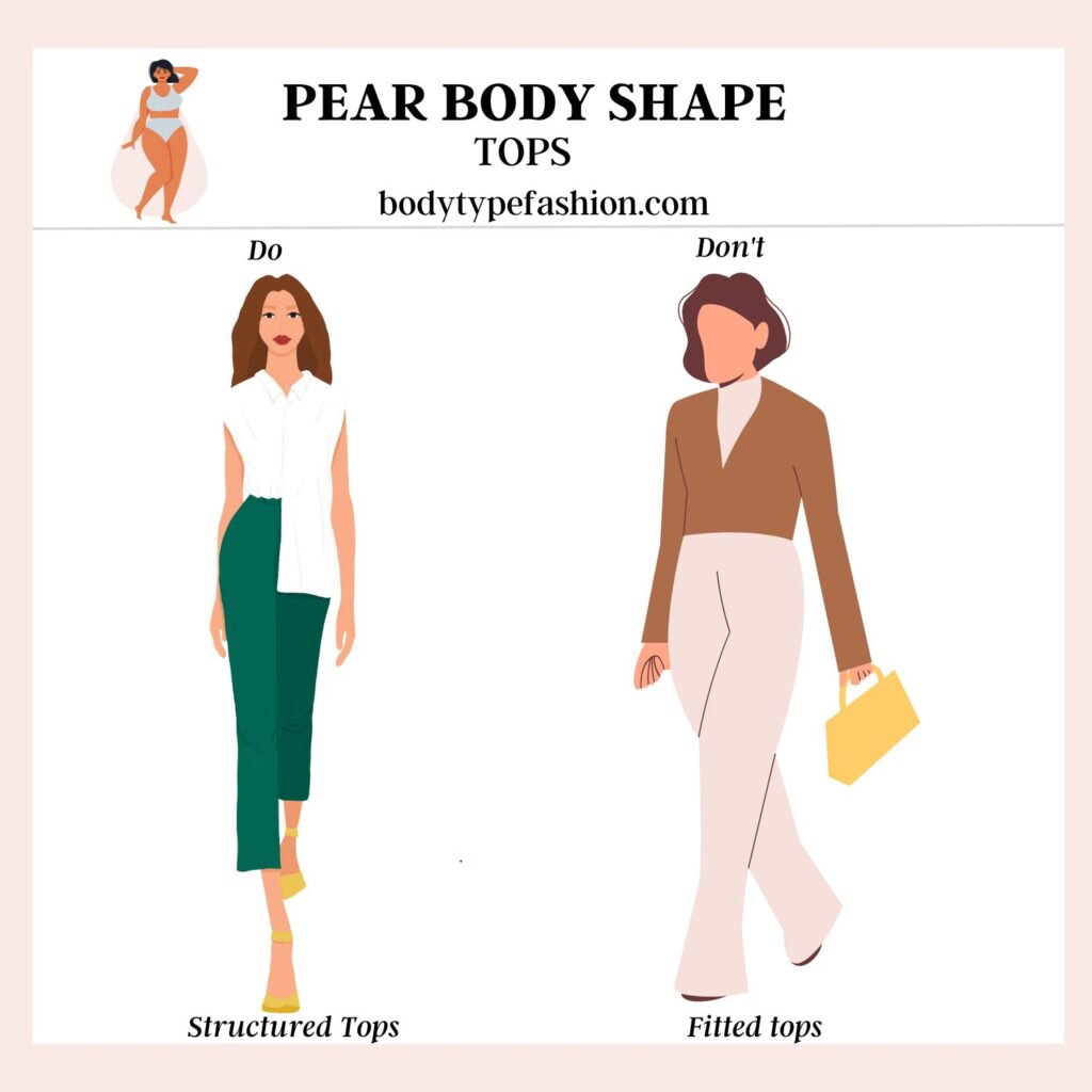 How to choose tops for the pear shape