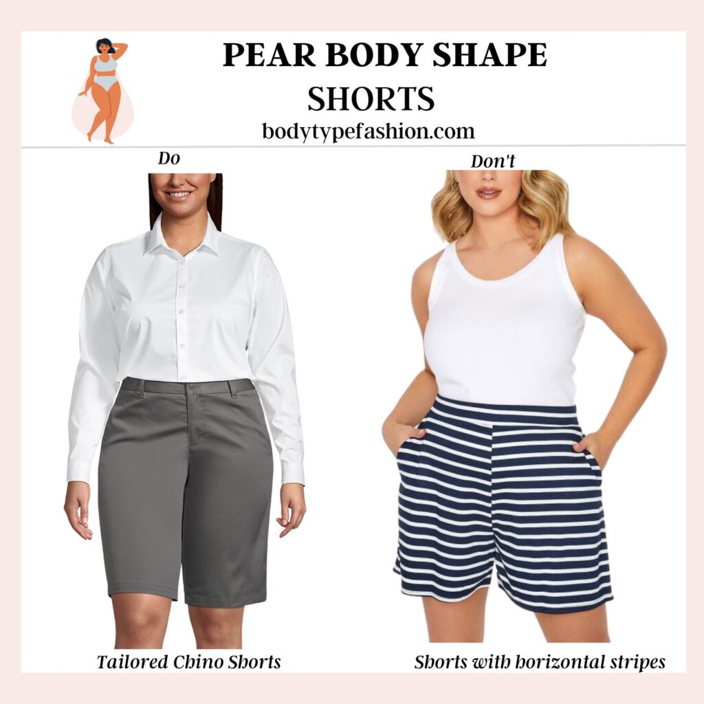 How to choose shorts for Pear Body Shape