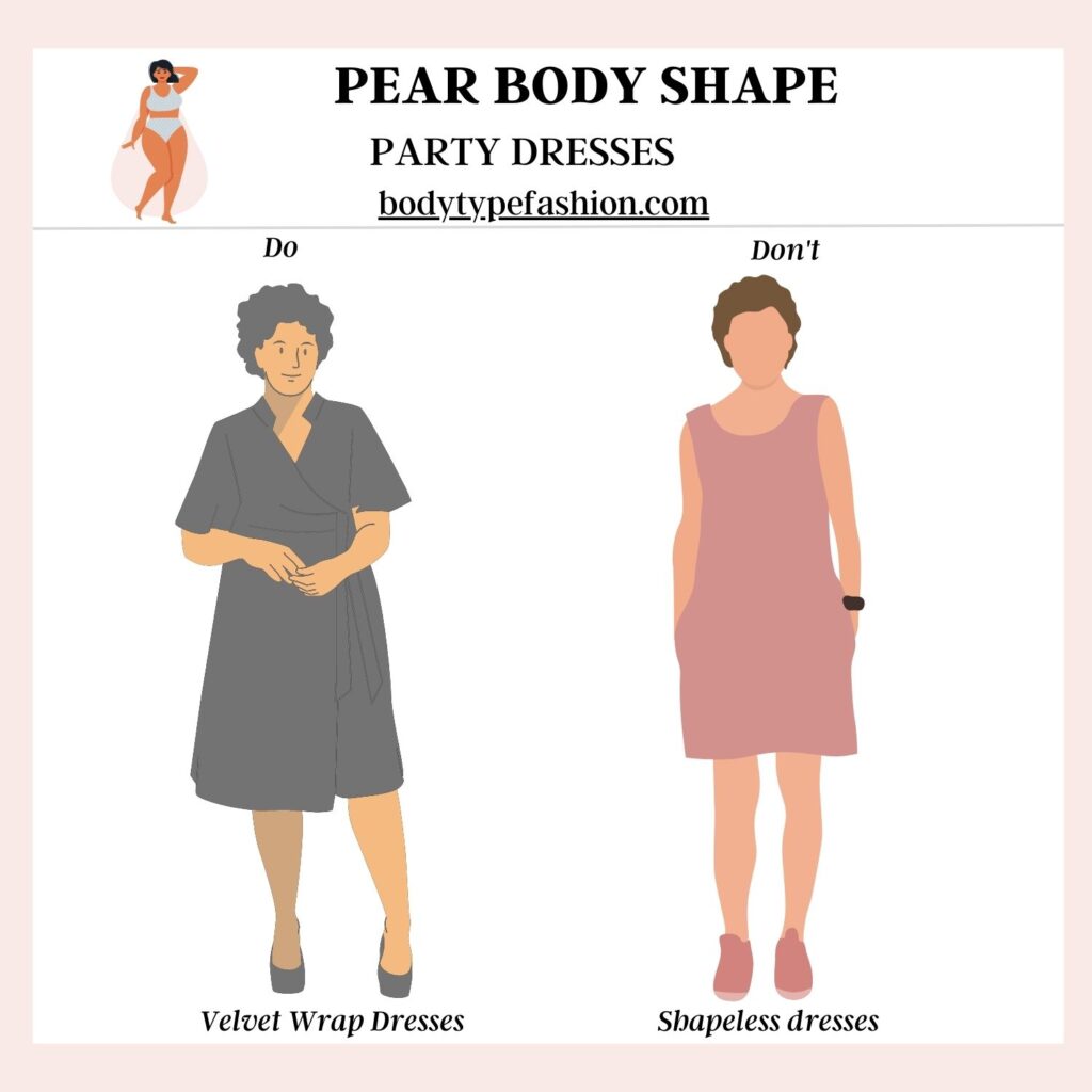 Party Dress Style Guide for Pear Body Shape