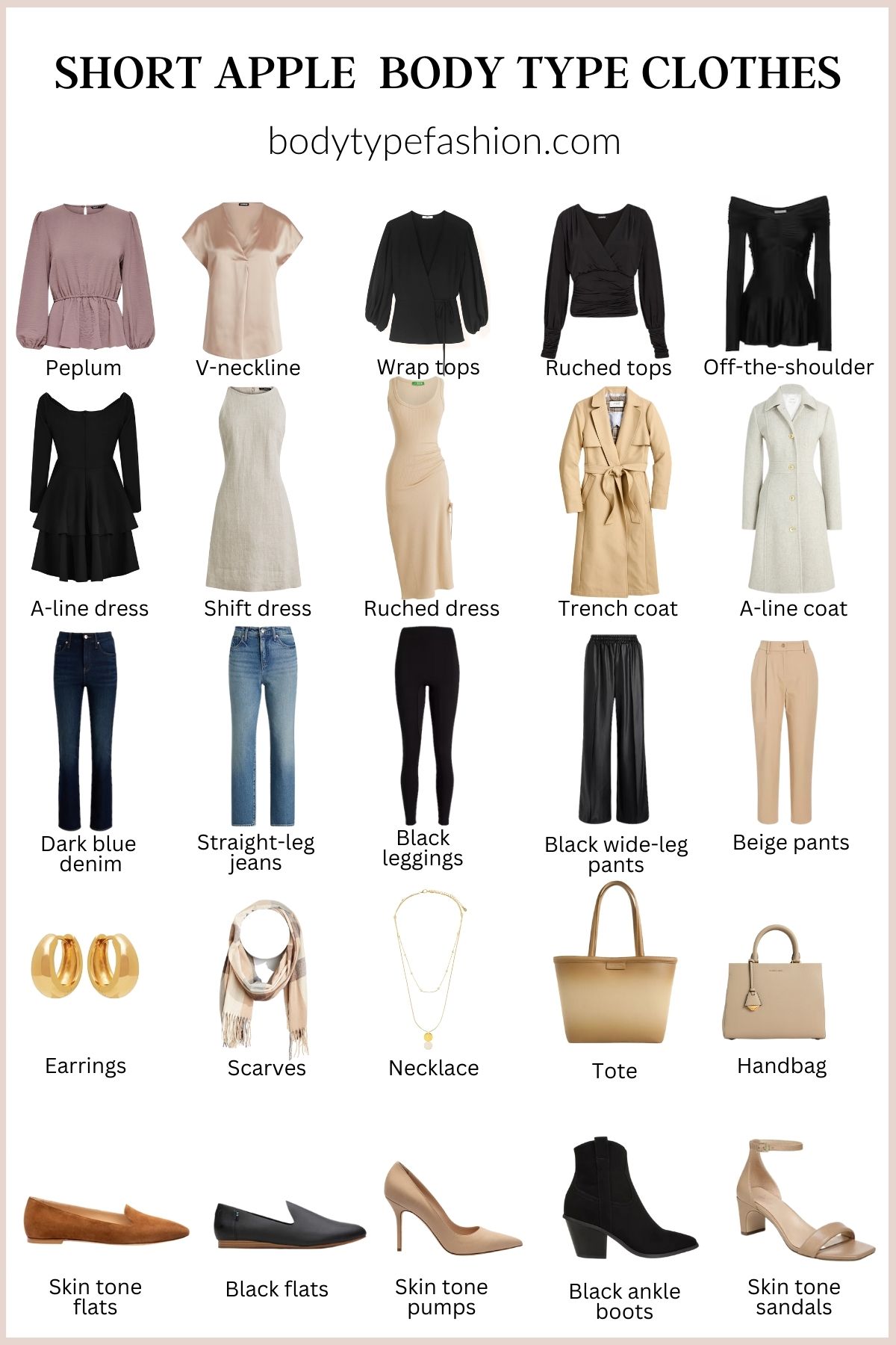 How to Dress the Short Apple Body Shape Fashion for Your Body Type