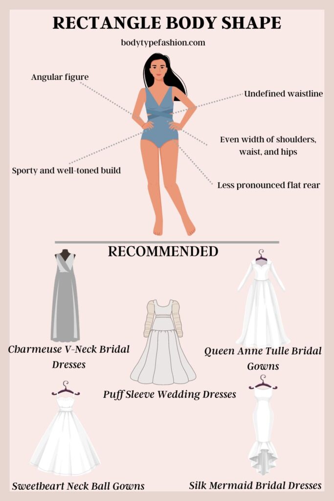Best Wedding Dress Styles for the Rectangle Body Shape