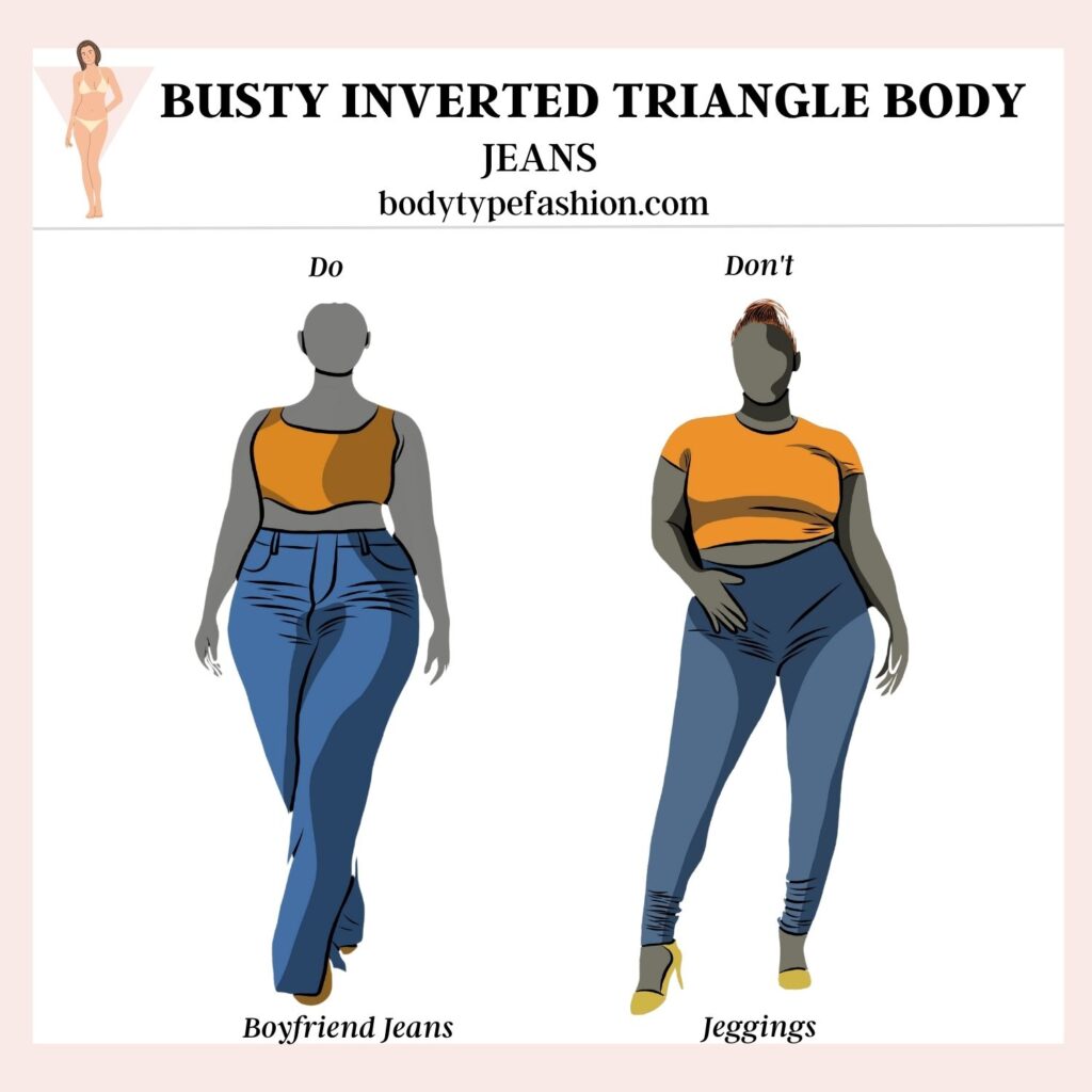 How to Dress Busty Inverted Triangle Body Shape