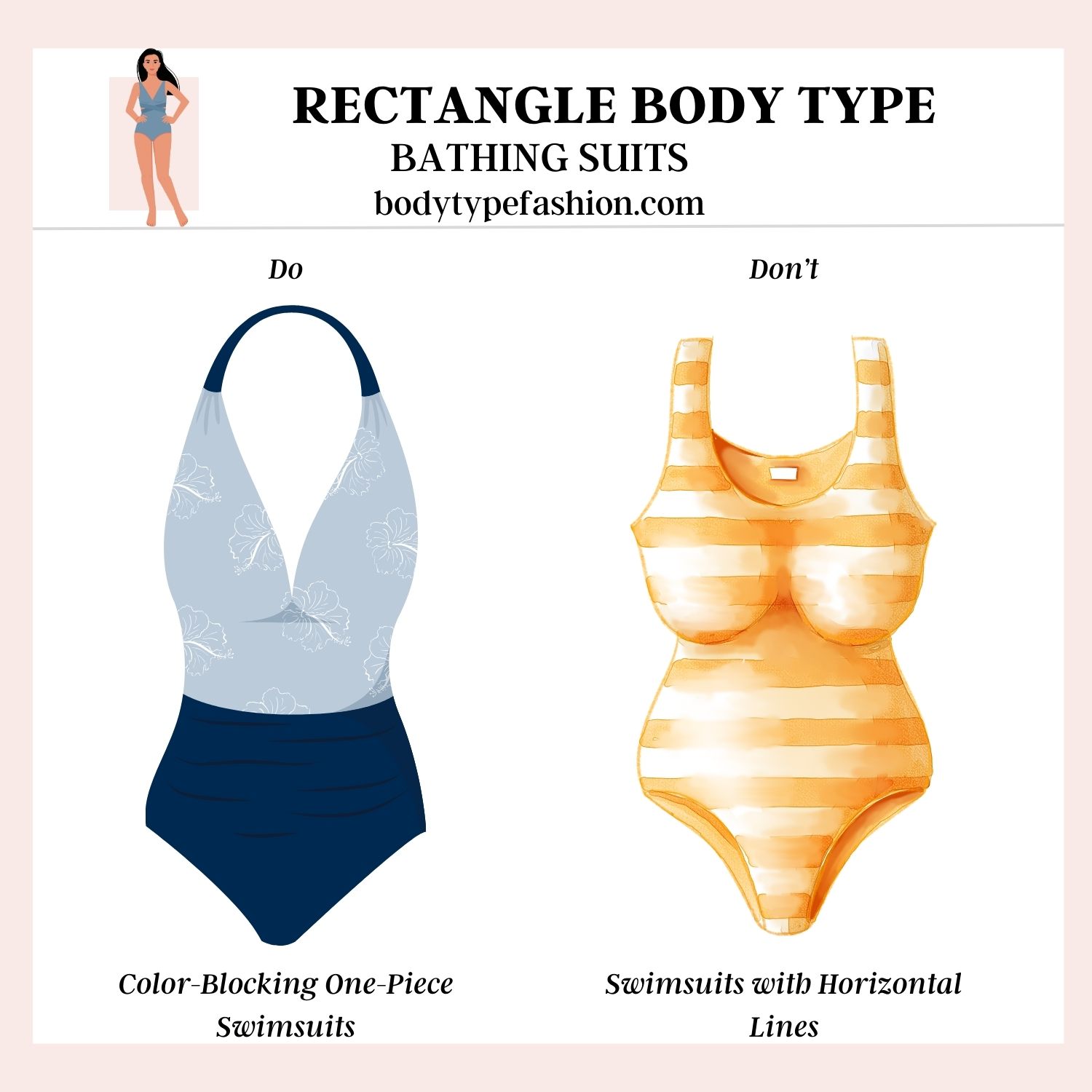 Best Bathing Suits for Rectangle Body Shape - Fashion for Your Body Type