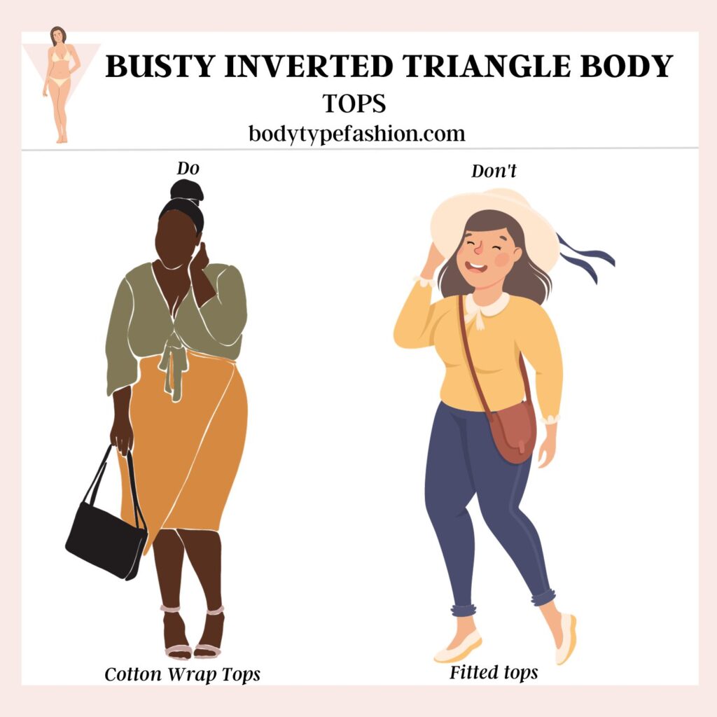 How to Dress Busty Inverted Triangle Body Shape