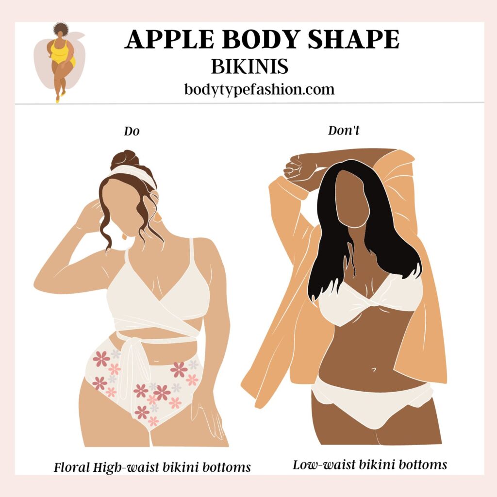 How to choose bikinis for apple body shape