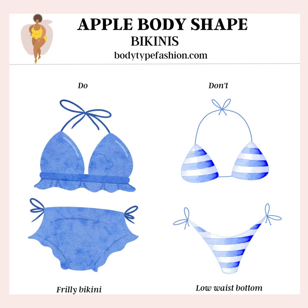 How to choose bikinis for apple body shape