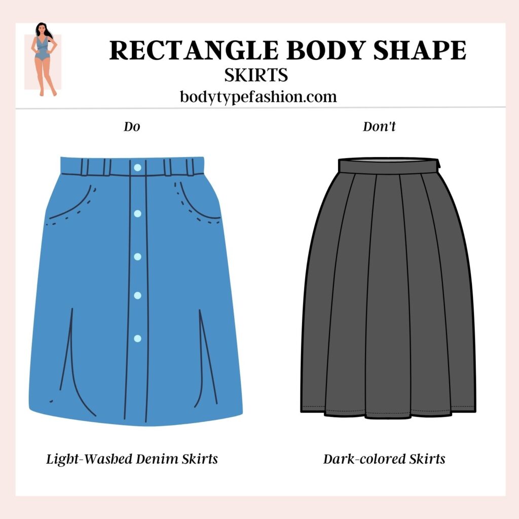 How to Choose Skirts for the Rectangle Body Shape