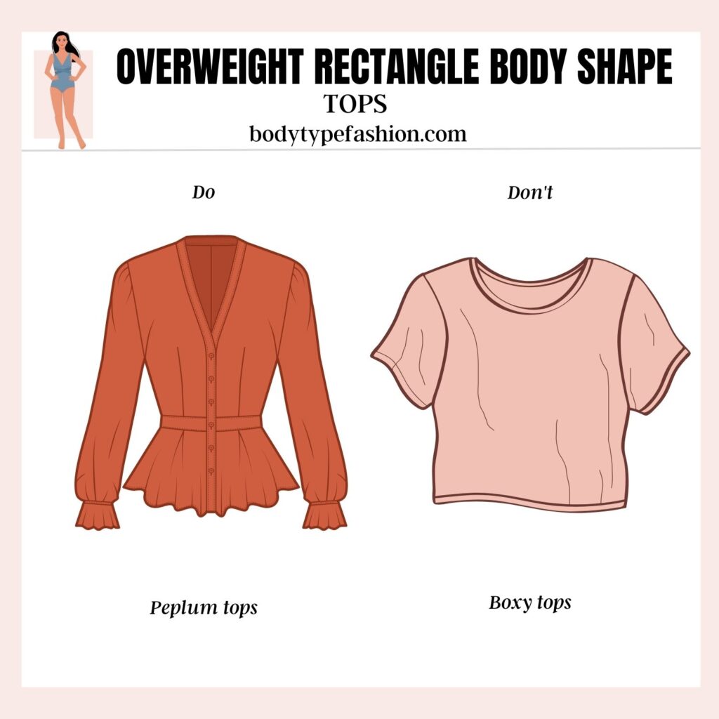 How to dress overweight rectangle body shape