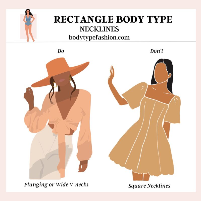 Best Necklines for the Rectangle Body Shape - Fashion for Your Body Type