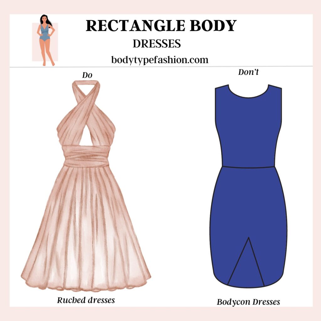 Best cocktail dress styles for the rectangle body shape