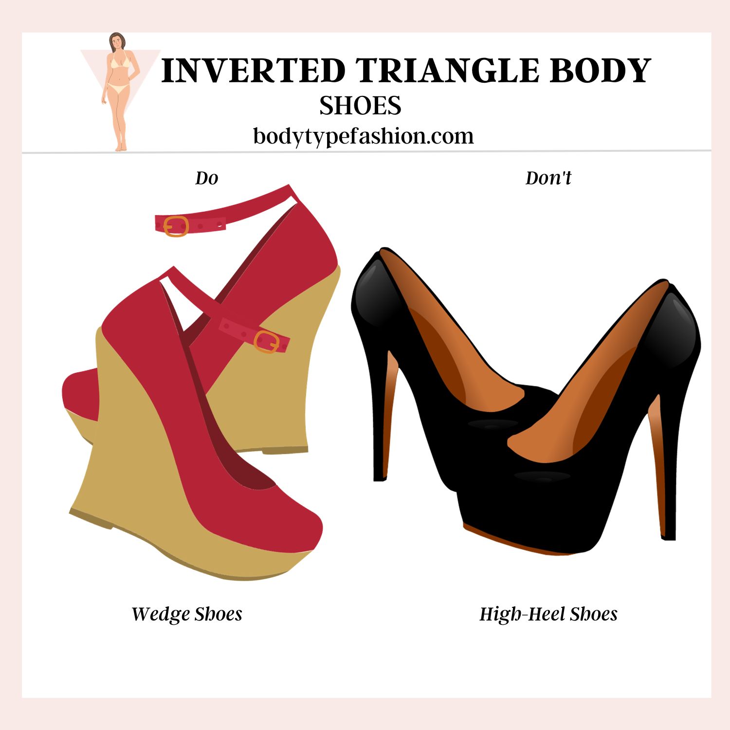 Decware Inverted Wedge Best shoes for Inverted Triangle Body Shape - Fashion for Your Body Type