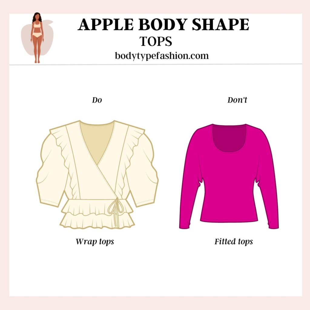 How to dress athletic apple body shape