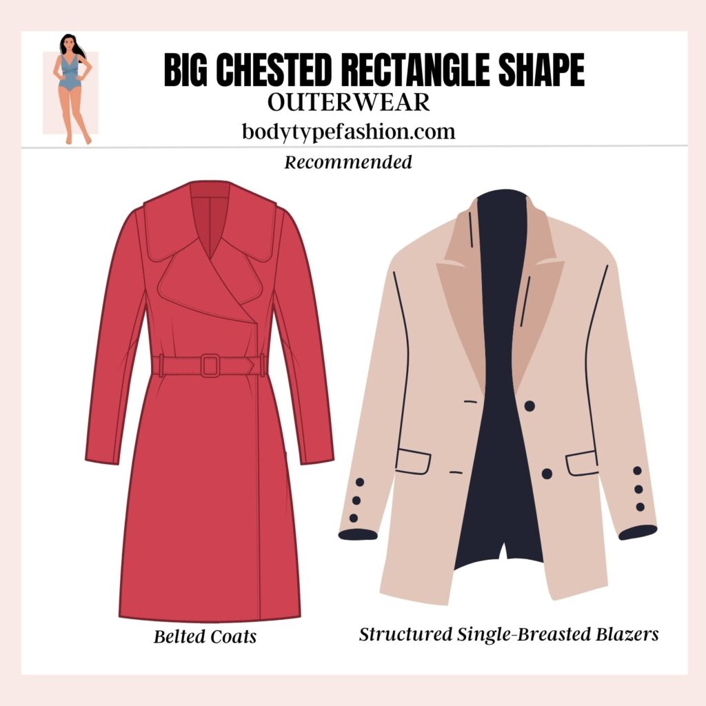 How to dress big chested rectangle shape