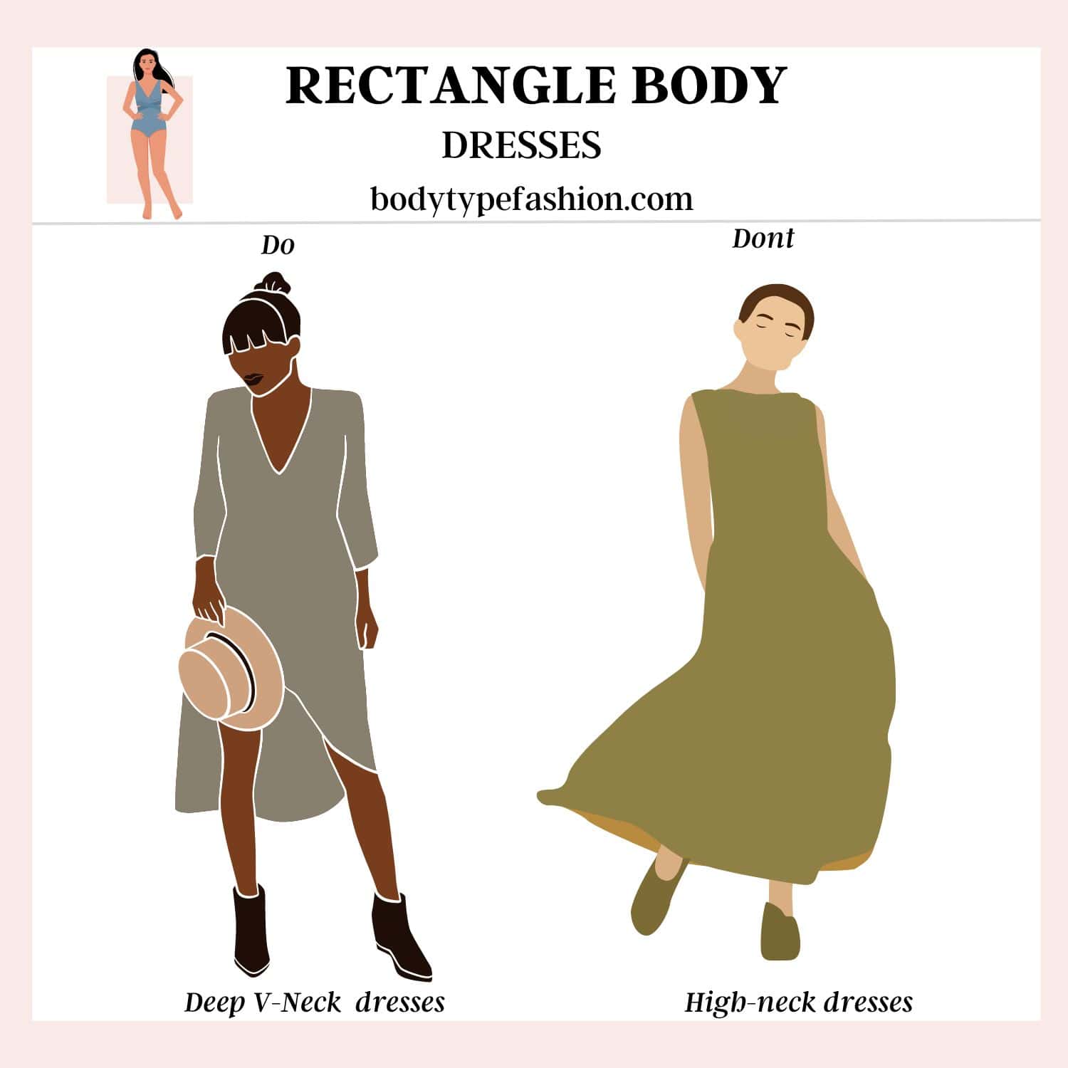 What Style Dresses are best for the Rectangle Body Shape - Fashion for ...