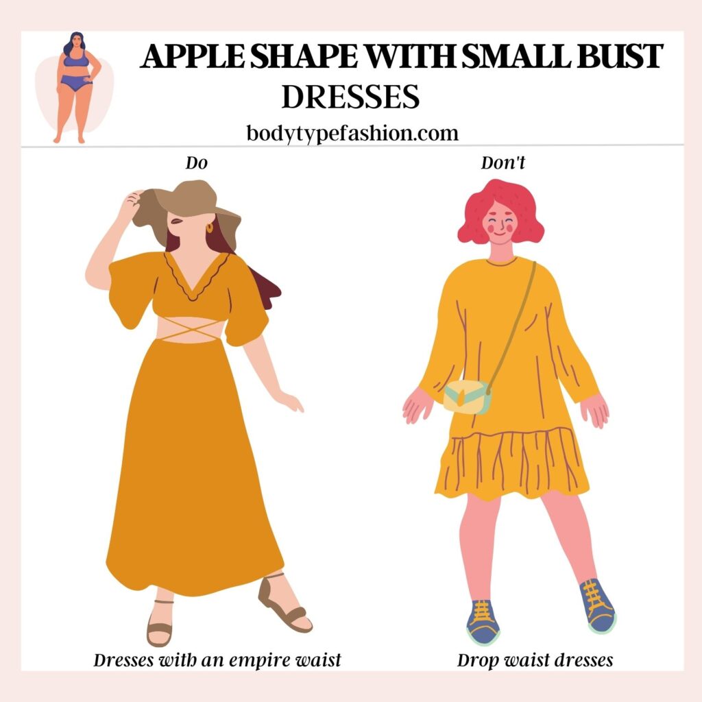 Apple shape with small bust