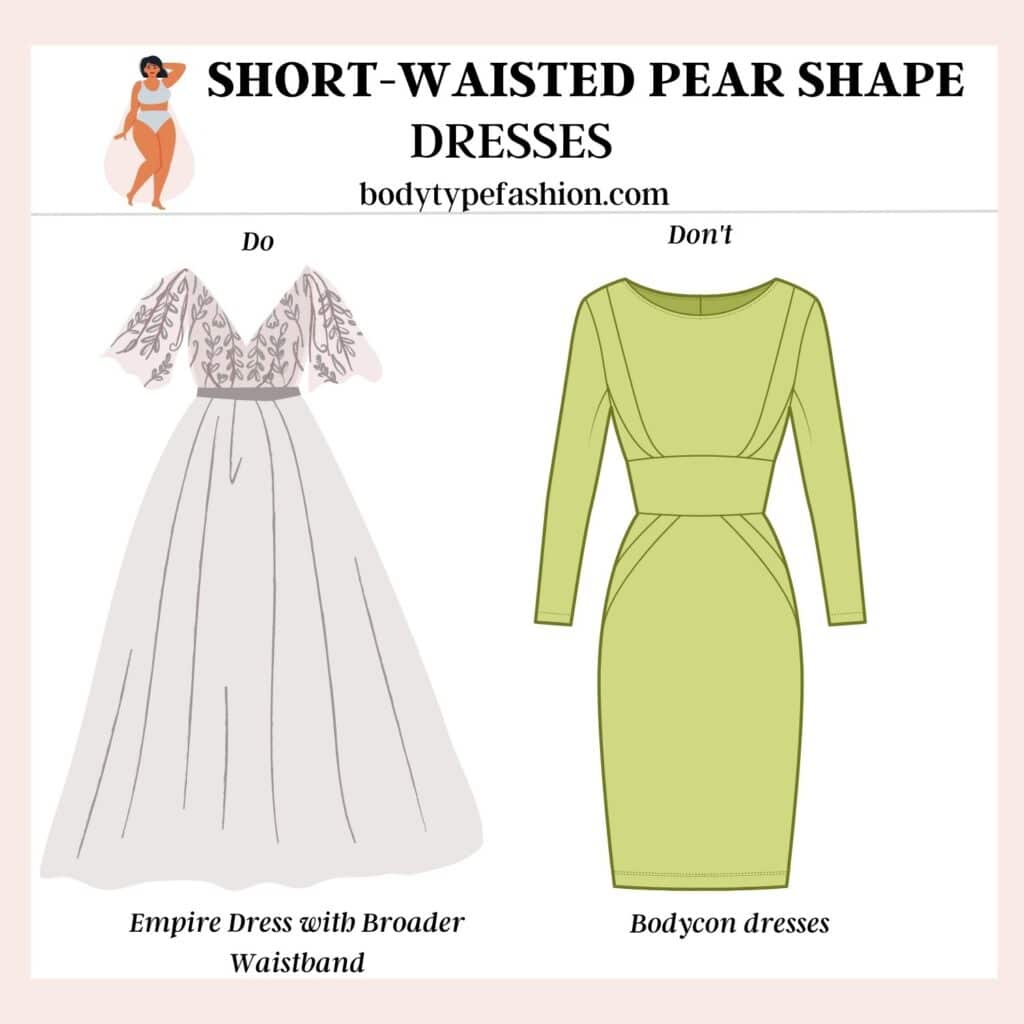 How to dress a short-waisted pear shape