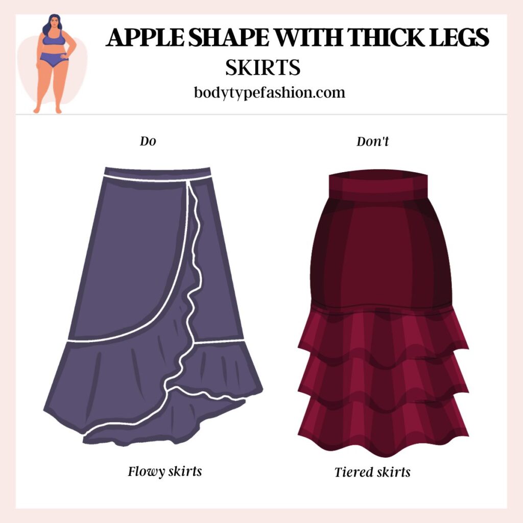 How to dress Apple shape with thick legs