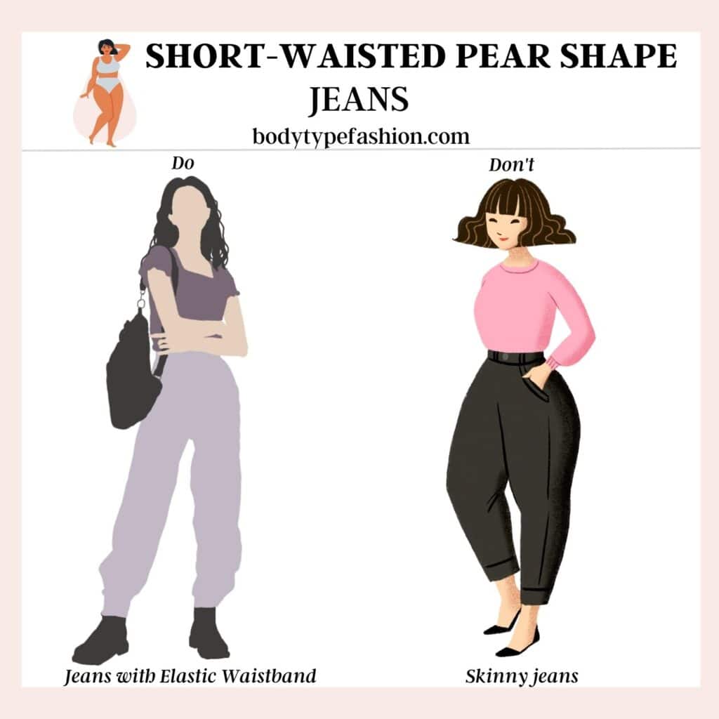 How to dress a short-waisted pear shape