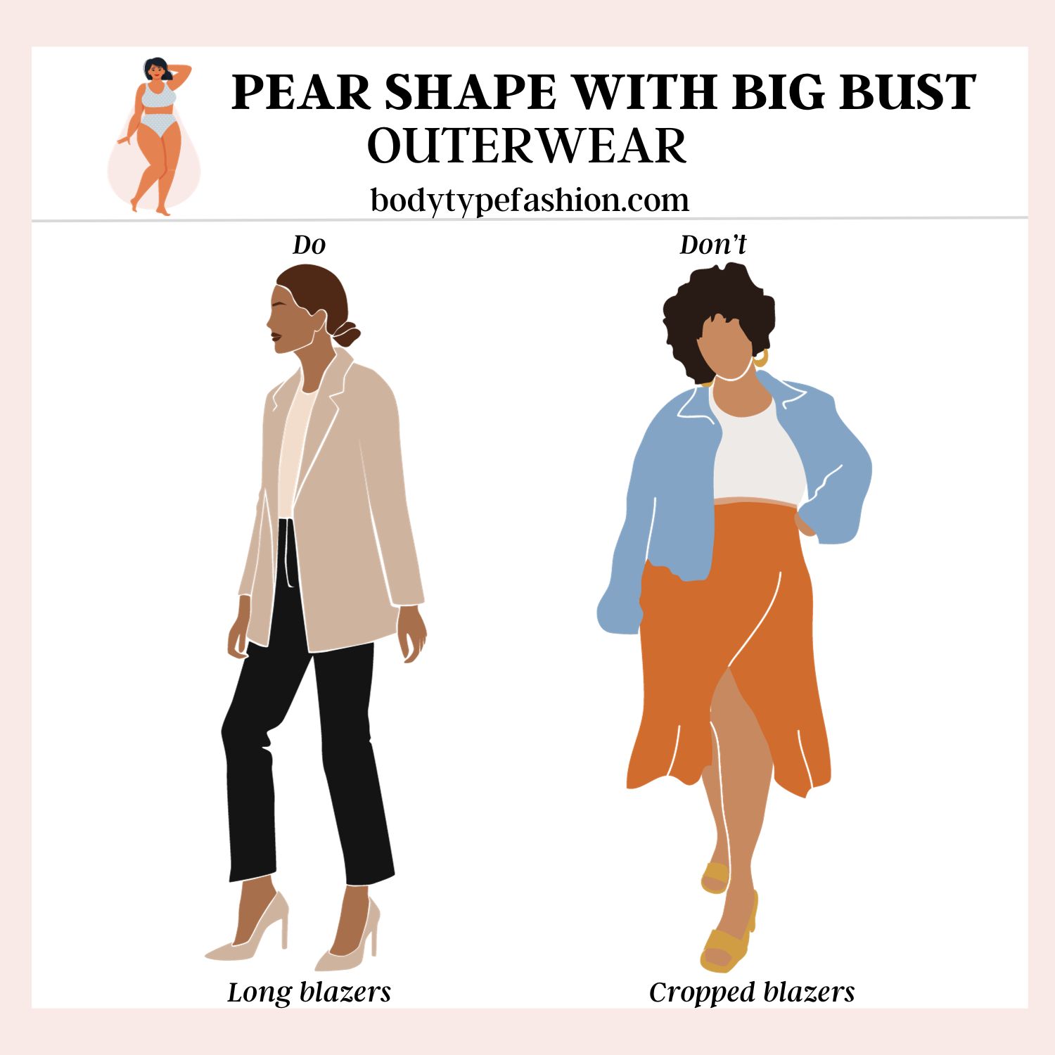 How to Dress Pear Shape with a Big Bust - Fashion for Your Body Type