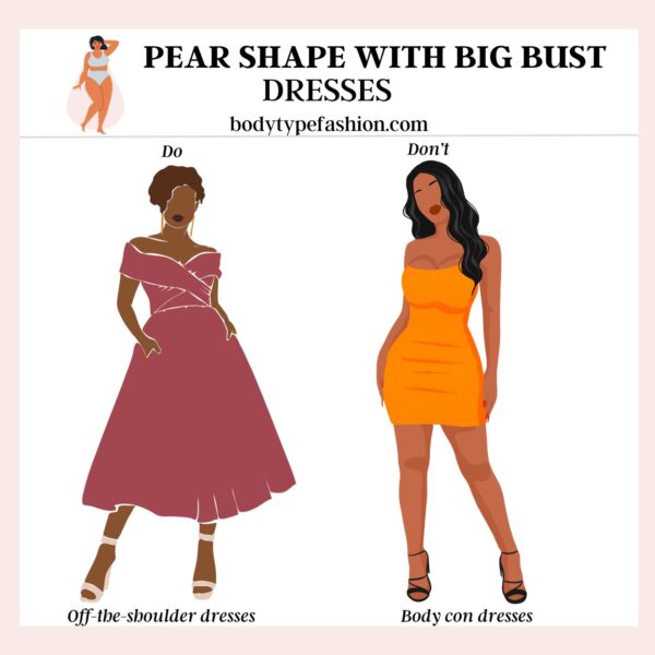 How to Dress Pear Shape with a Big Bust - Fashion for Your Body Type