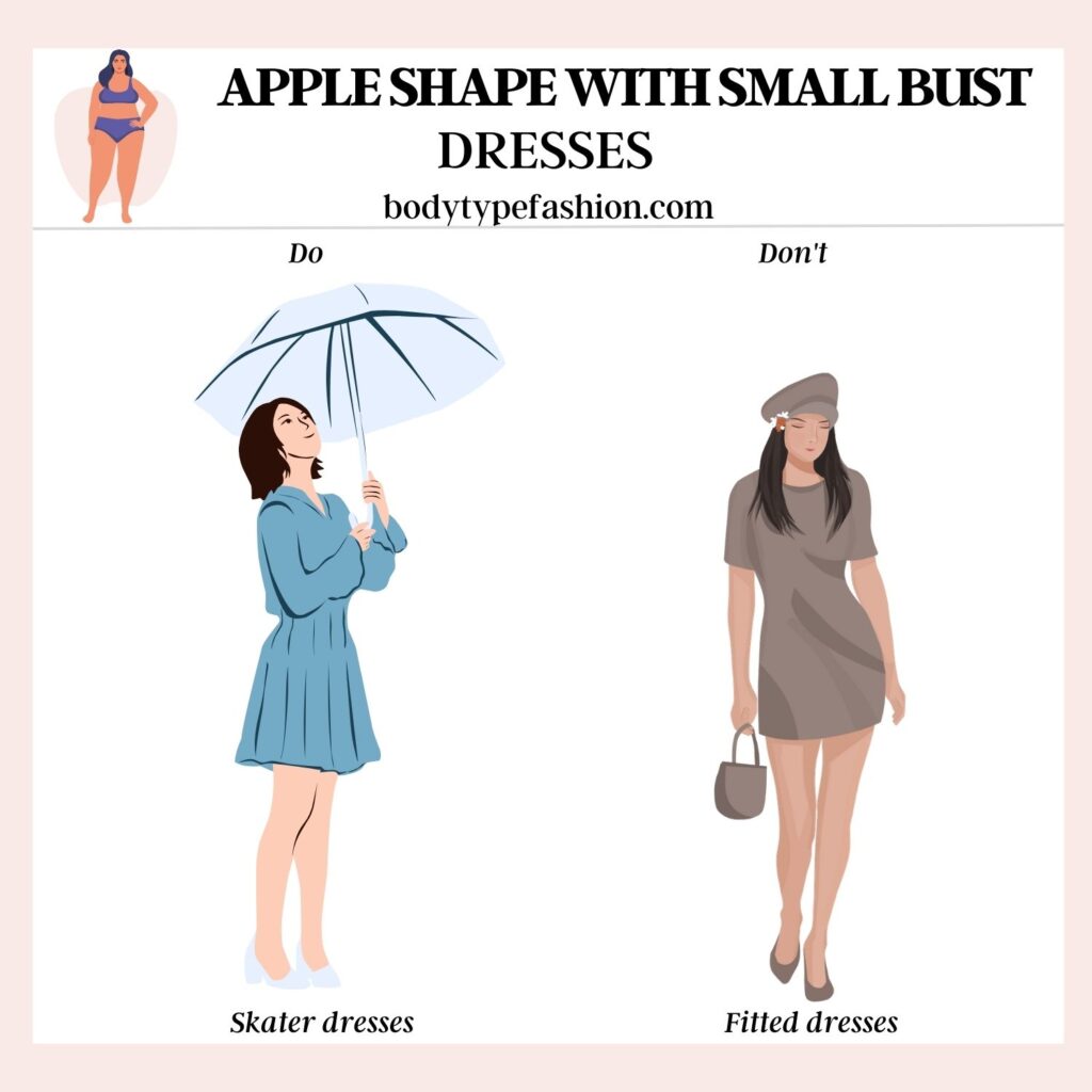 Apple shape with small bust