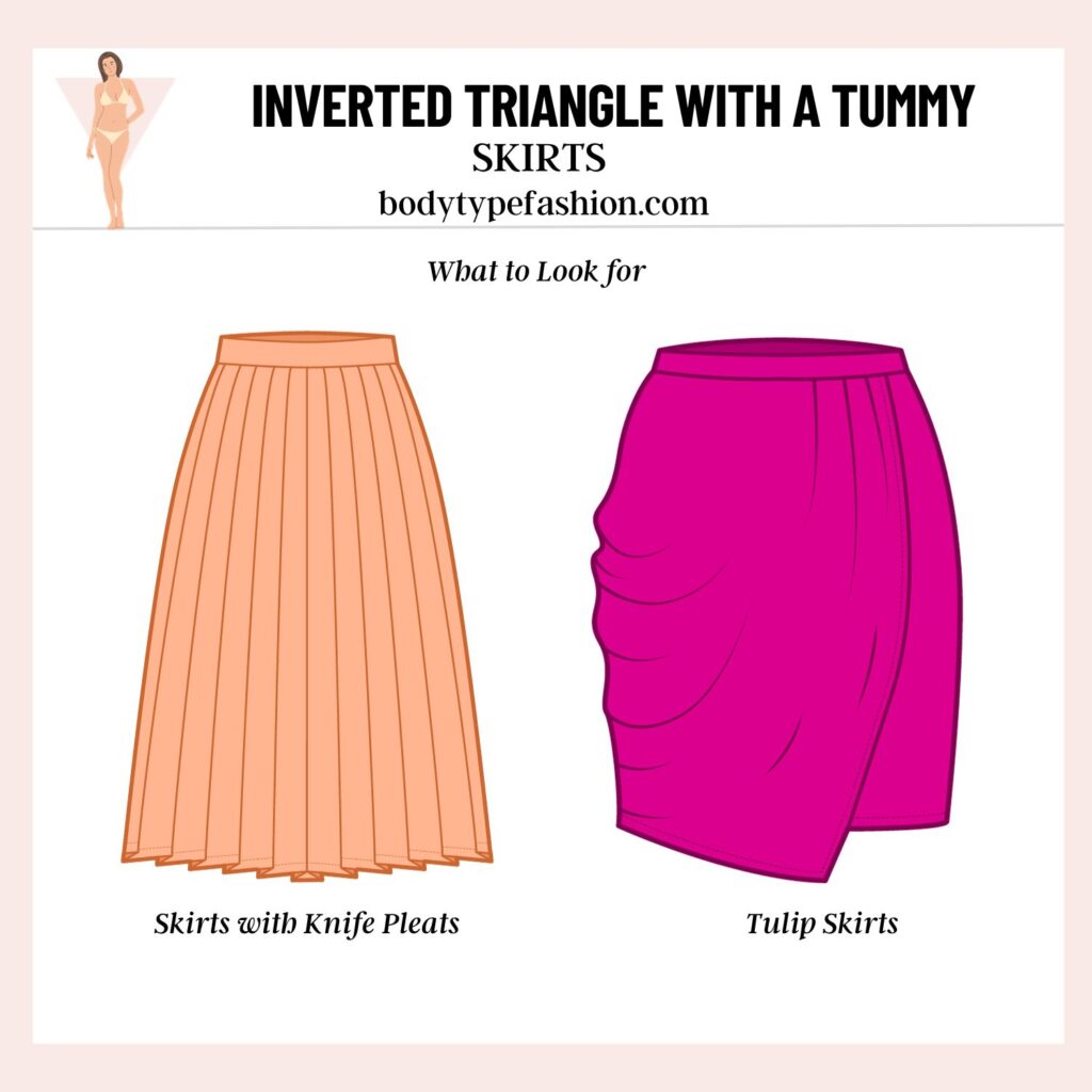 How to Dress Inverted triangle with a tummy