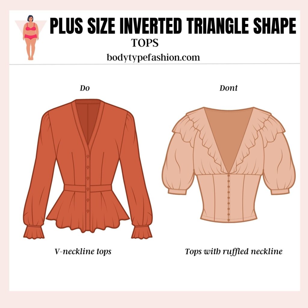 What not to wear plus size inverted triangle shape