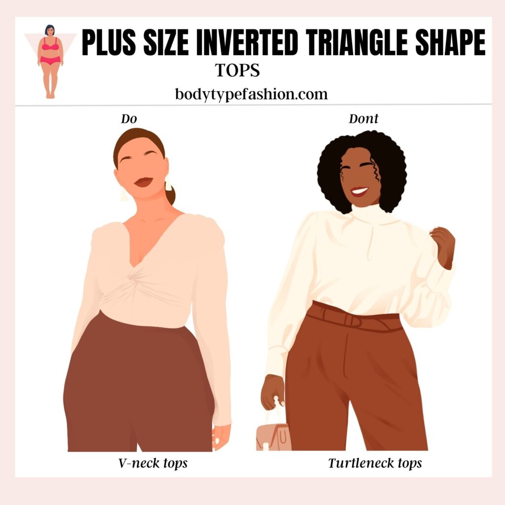 What not to wear plus size inverted triangle shape