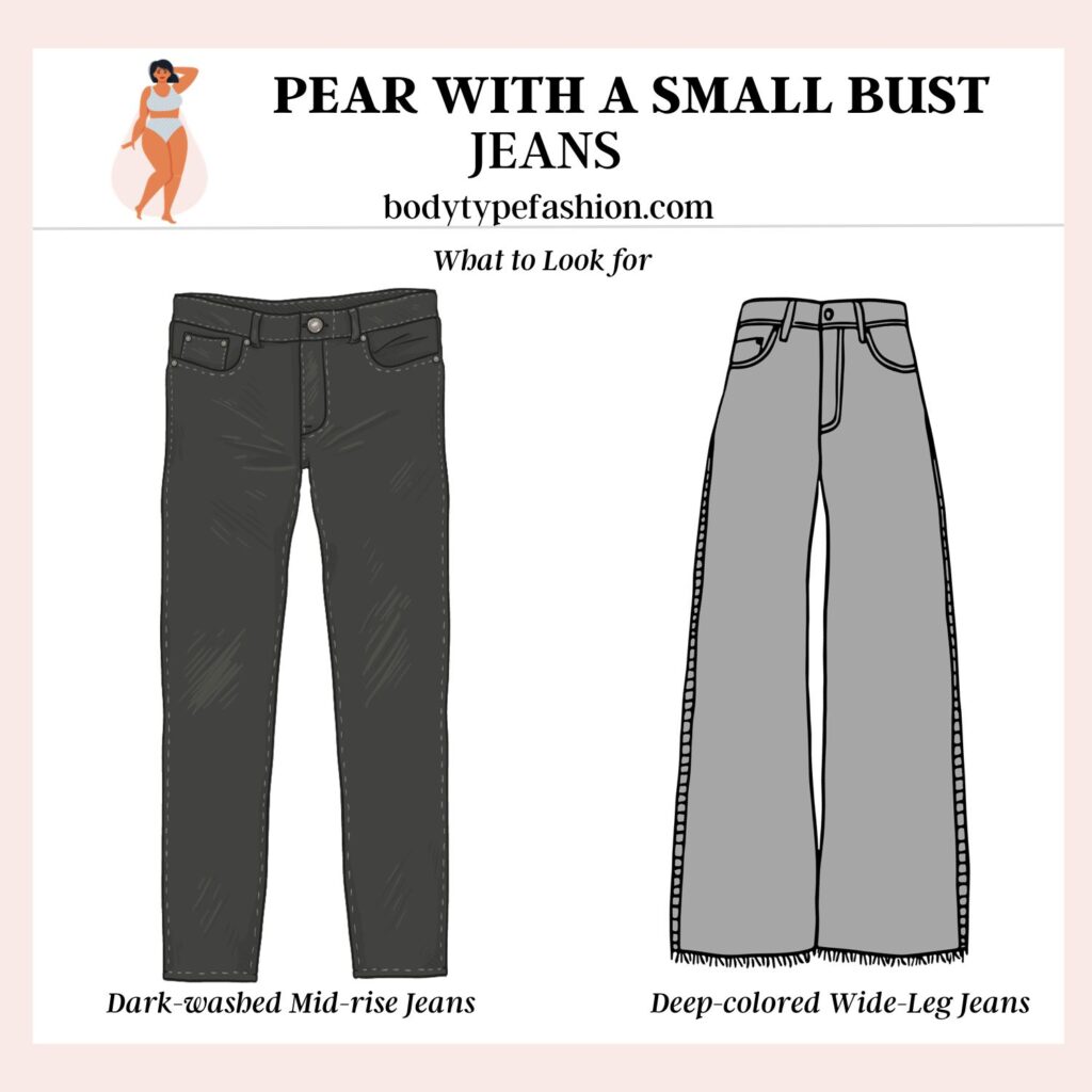 How to Dress Pear with a small bust