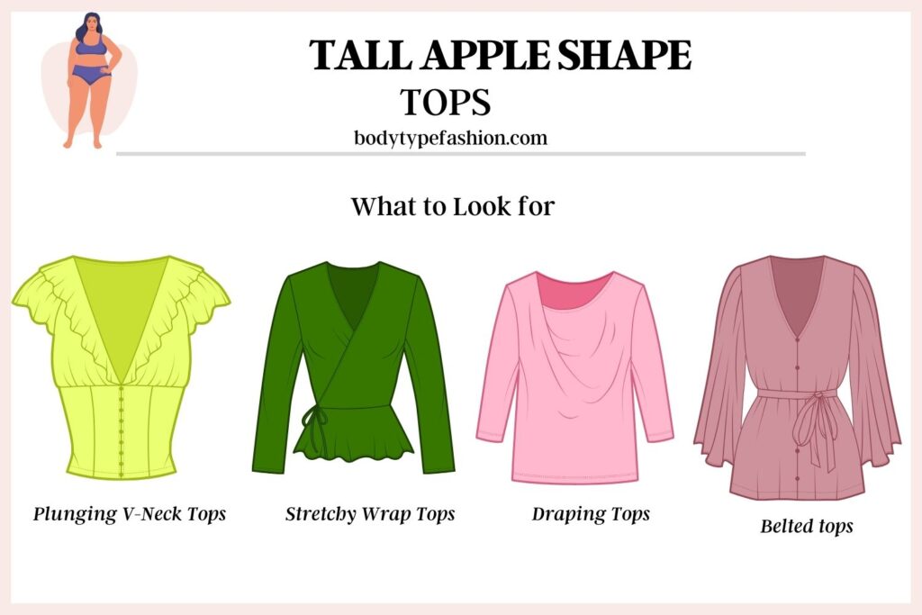 How to dress a tall apple shape