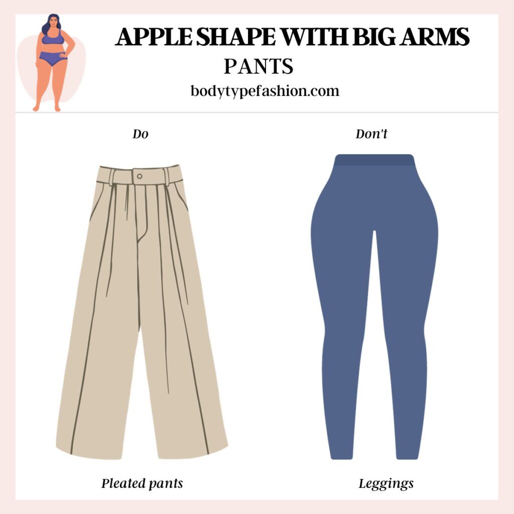 How to dress Apple shape with big arms