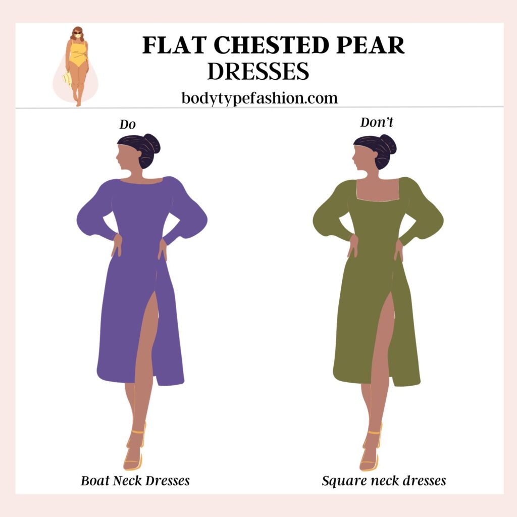 How to dress flat-chested pear