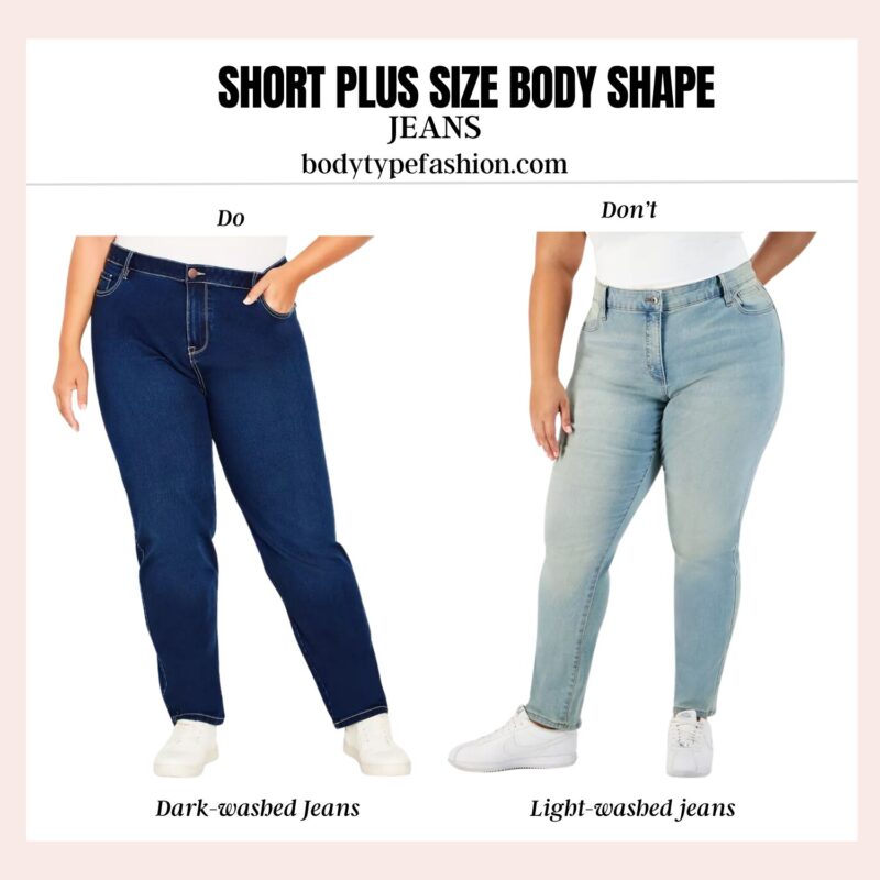 Best Type of Jeans for Short Plus Size Body Shape - Fashion for Your ...