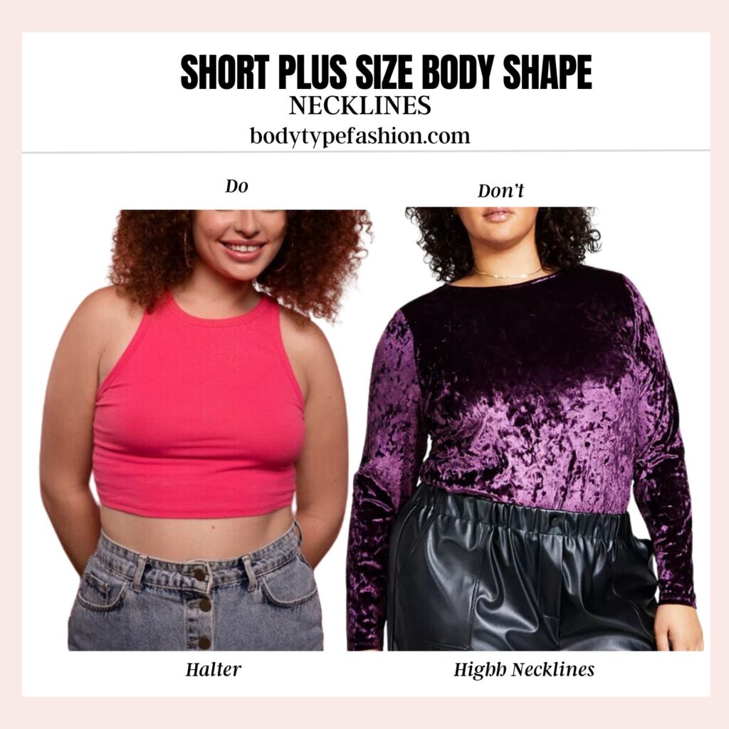 Necklines for Short Plus Size Body Shape