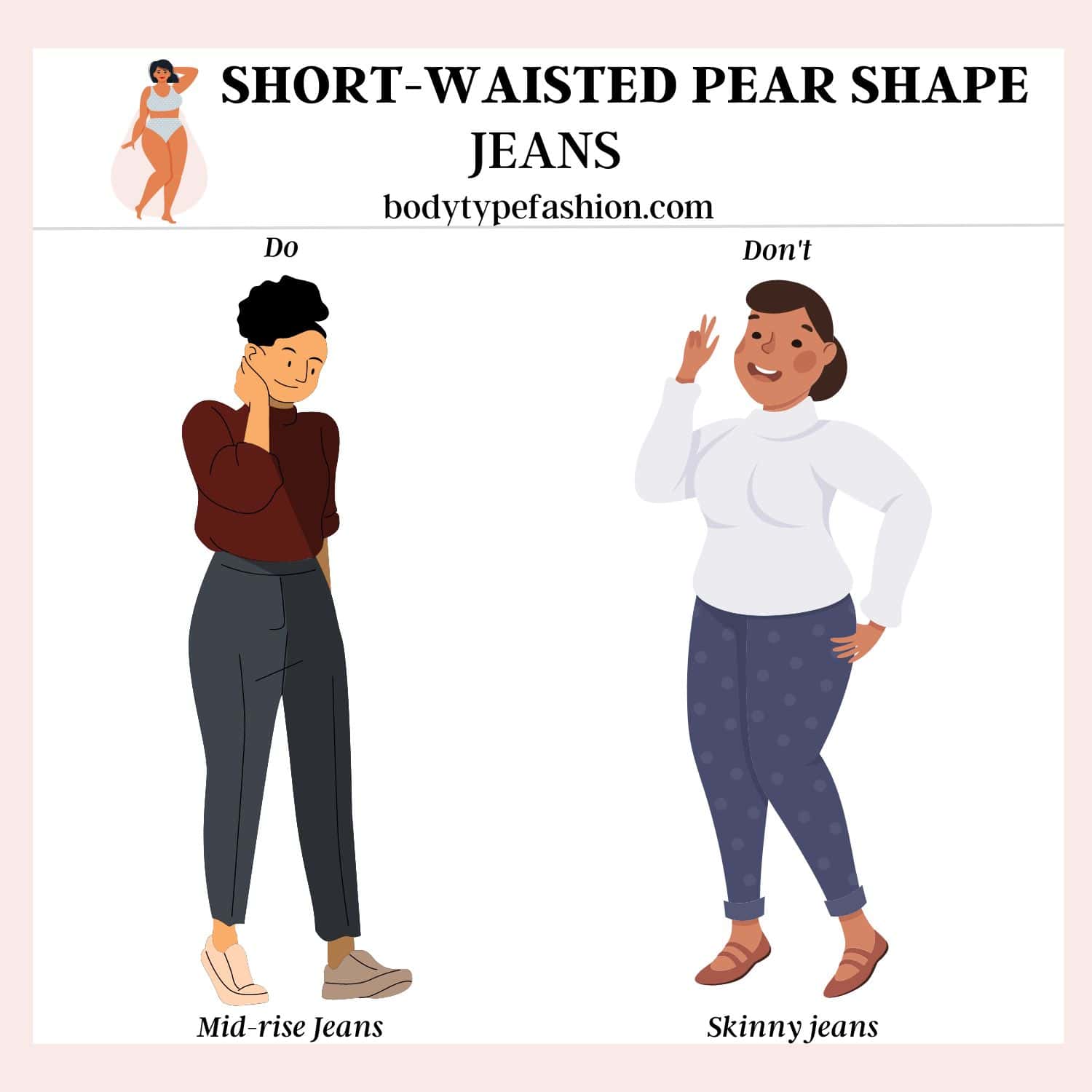 How to dress a short-waisted pear shape - Fashion for Your Body Type