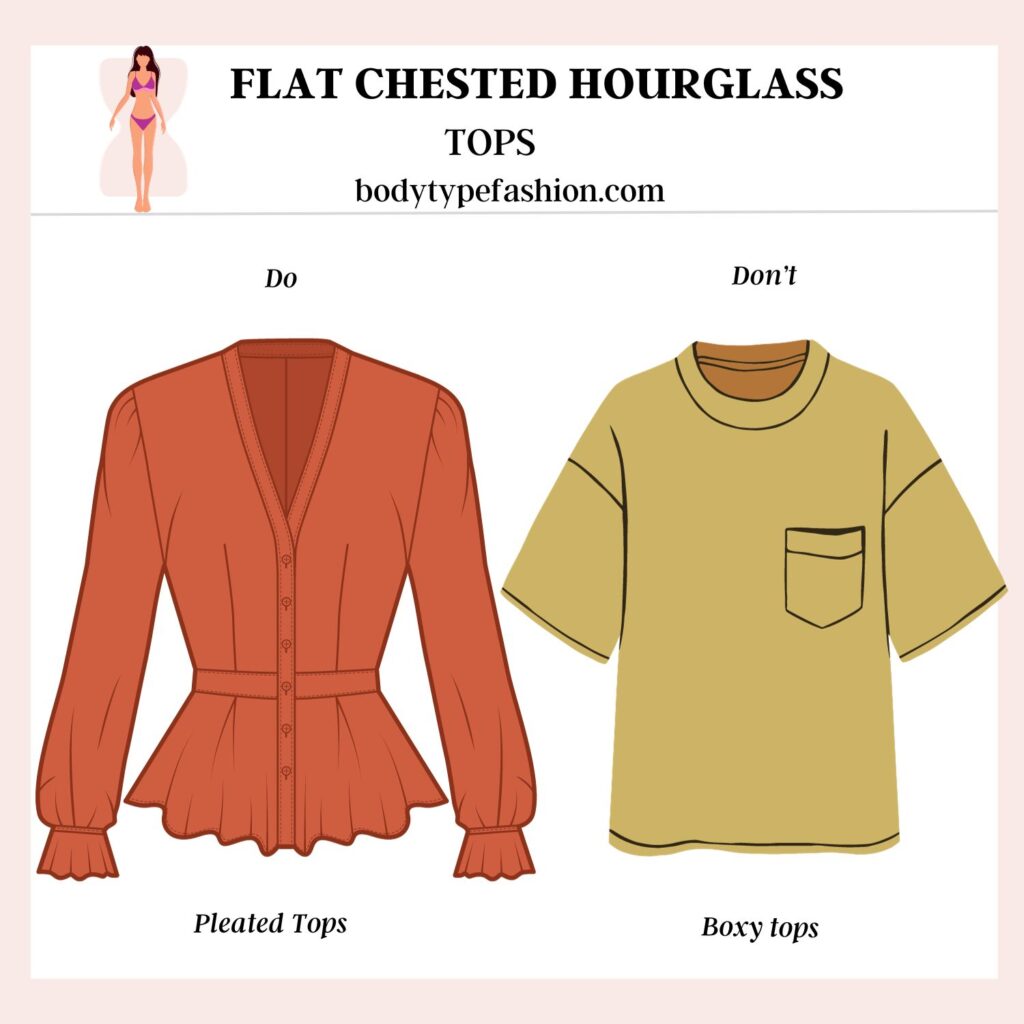 How to dress flat-chested hourglass